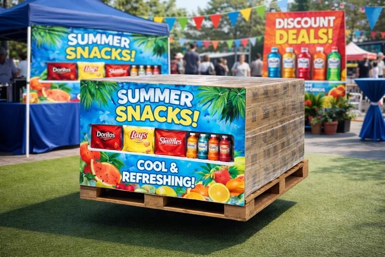 Turning Pallet Bases into Branded Assets for Warehouse Retail